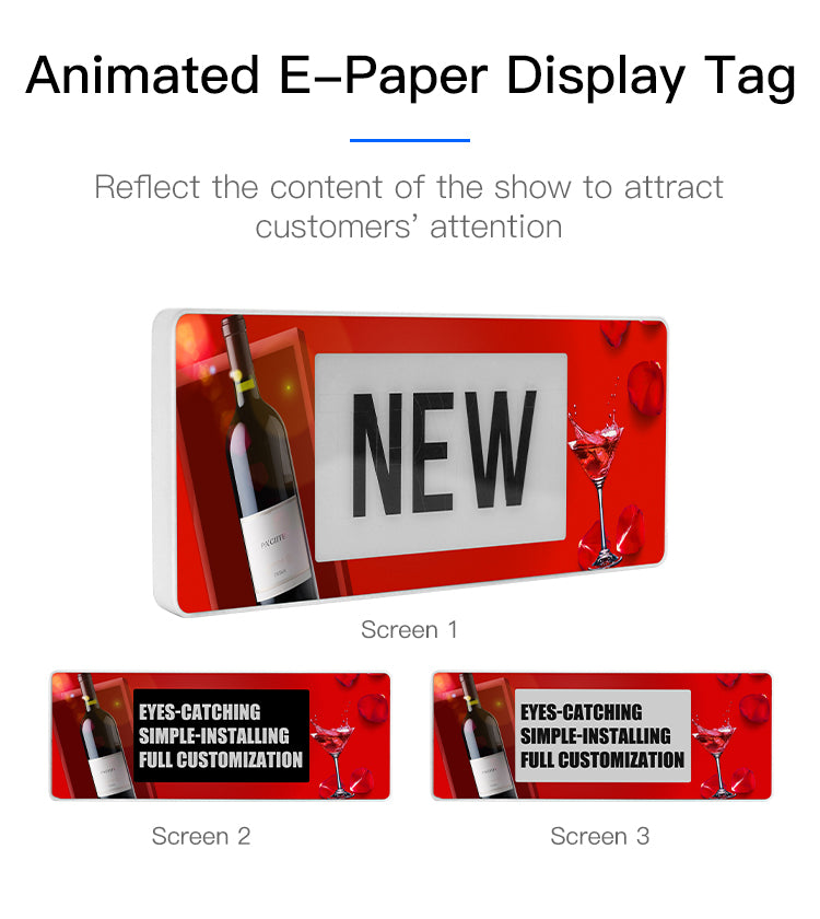 Customizable Animated E-paper Display Tags