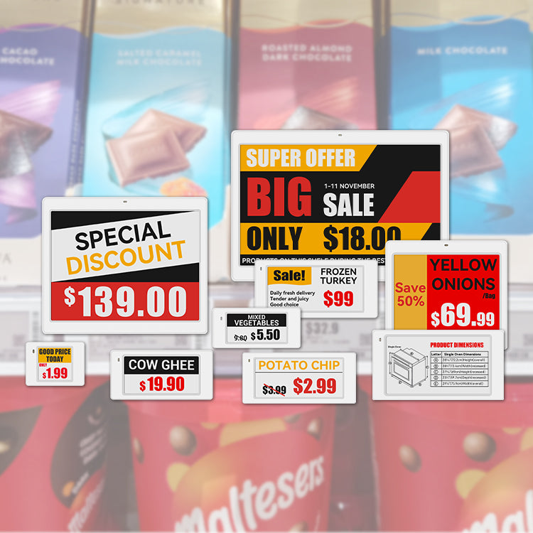 Hipoink Wholesale BLE Digital-Price-Tags Bluetooth Electronic Shelf Label Epaper Smart ESL Digital Price Tags For Retail