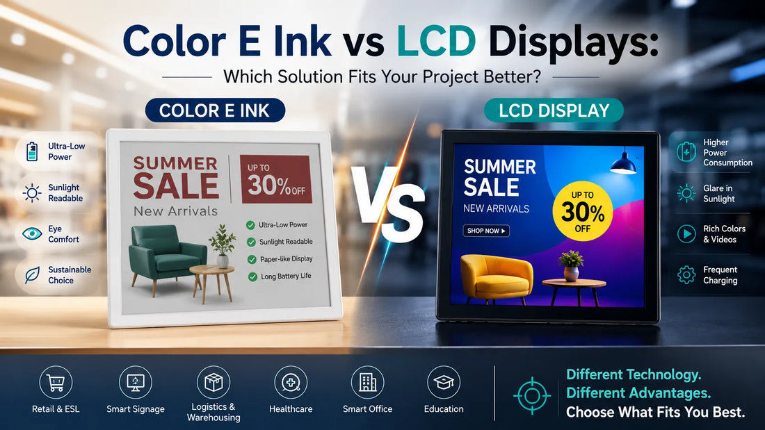 E Ink Display Vs Paper Color E Ink vs LCDs: Which Solution Fits Your Project Better? – Hipoink