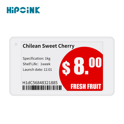 4 Inch ESL Electronic Shelf Labels with High-Resolution 2.4GHz Wireless Price Tag Display