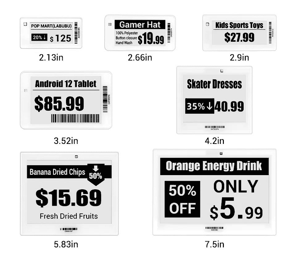 Electronic Shelf Label  (White+Black)