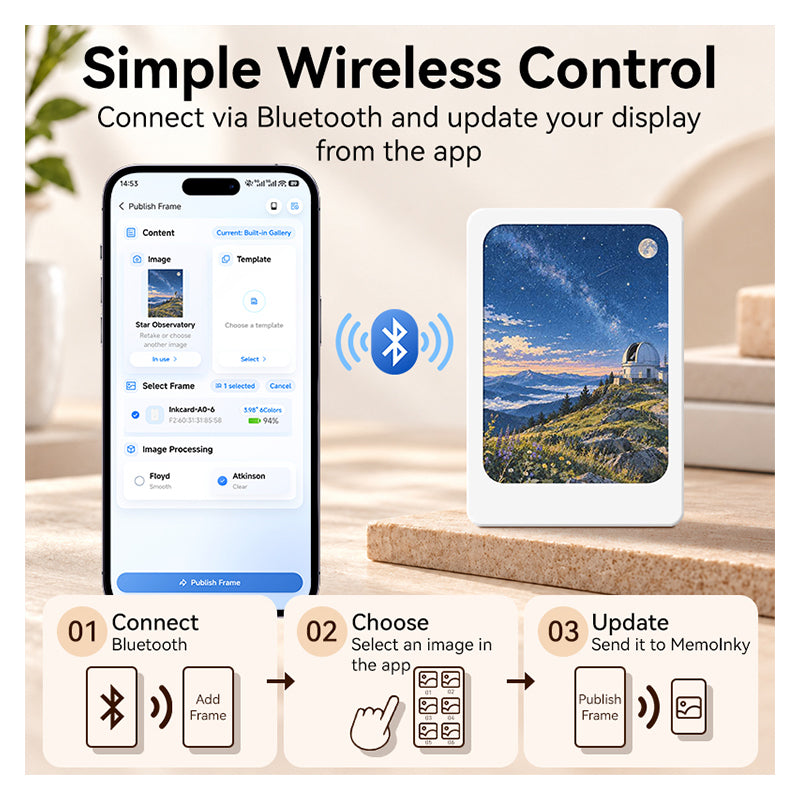 MemoInky Bluetooth Color E-Paper Display05